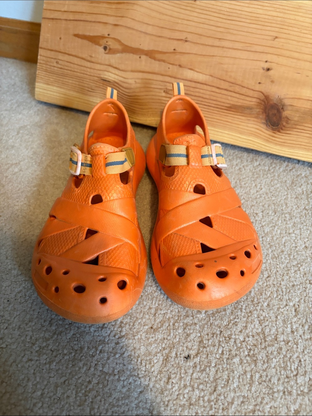 Airwalk Orange Closed-Toe Strap Sandals